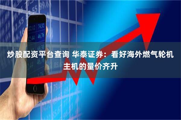 炒股配资平台查询 华泰证券：看好海外燃气轮机主机的量价齐升