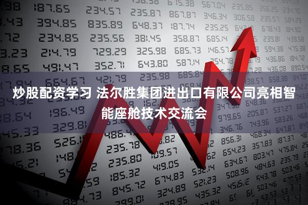 炒股配资学习 法尔胜集团进出口有限公司亮相智能座舱技术交流会